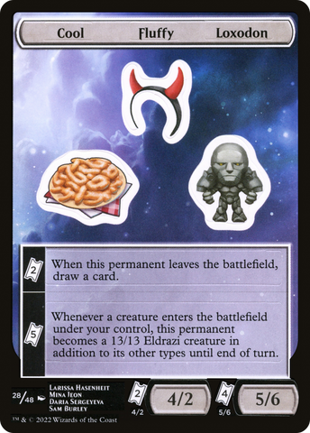 Cool Fluffy Loxodon (UNF-028)  Foil - Unfinity Sticker Sheets