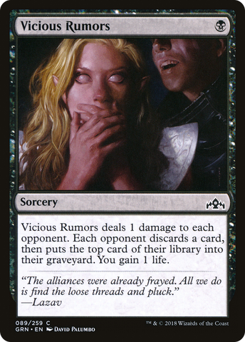 Vicious Rumors (GRN-089)  Foil - Guilds of Ravnica