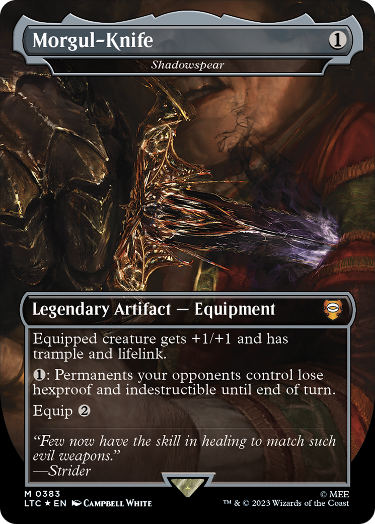 Morgul-Knife - Shadowspear (Surge Foil) (LTC-383)  Foil - Tales of Middle-earth Commander / Morgul-Knife (Borderless)