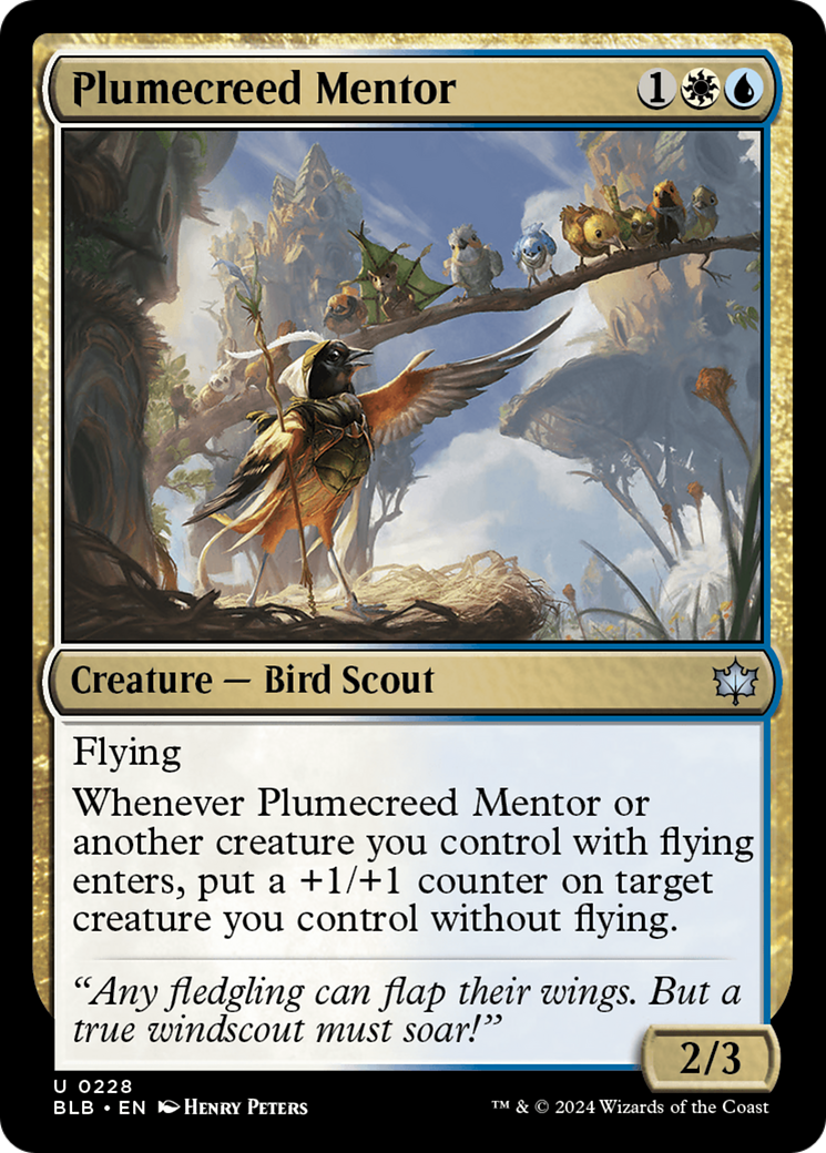 Plumecreed Mentor (BLB-228)  Foil - Bloomburrow