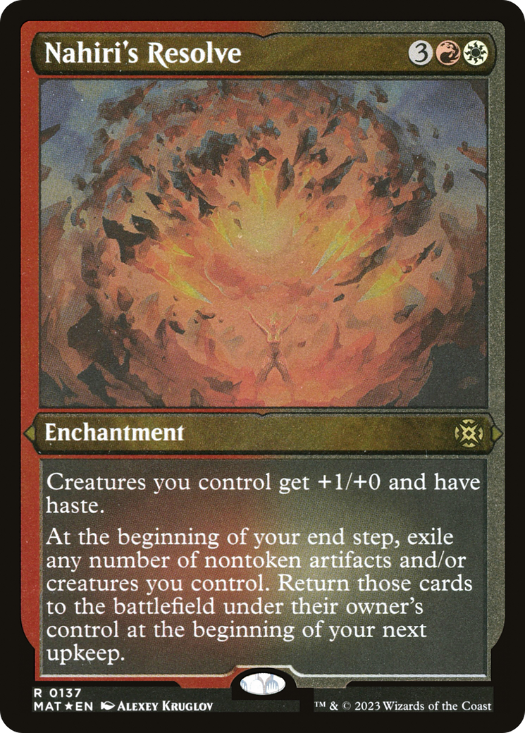 Nahiri's Resolve (MAT-137)  Etched Foil - March of the Machine: The Aftermath