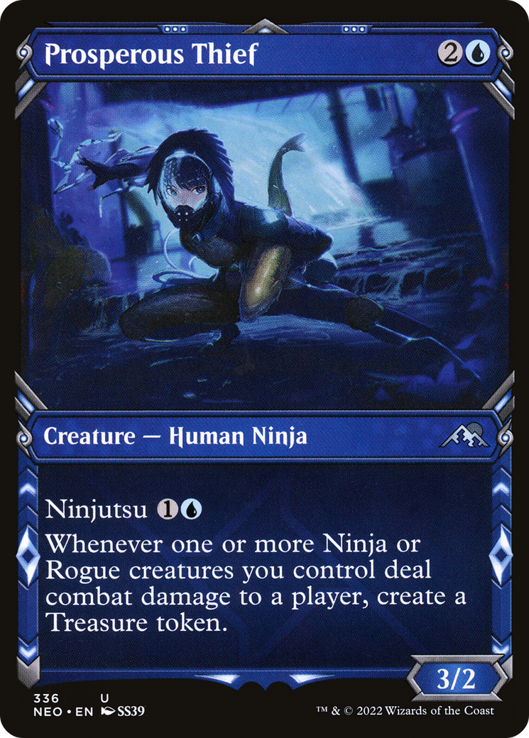 Prosperous Thief (Showcase) (NEO-336)  Foil - Kamigawa: Neon Dynasty: (Showcase)