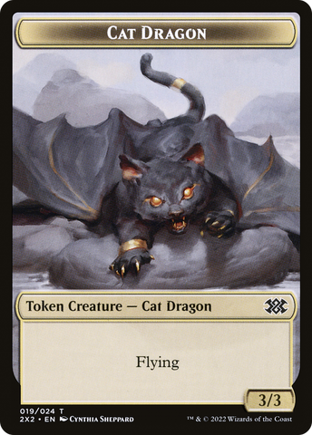 Cat Dragon (T2X2-019)  Foil - Double Masters 2022 Tokens