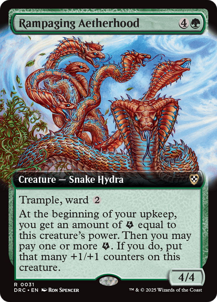 Rampaging Aetherhood (Extended Art) (DRC-031)  - Commander: Aetherdrift: (Extended Art)