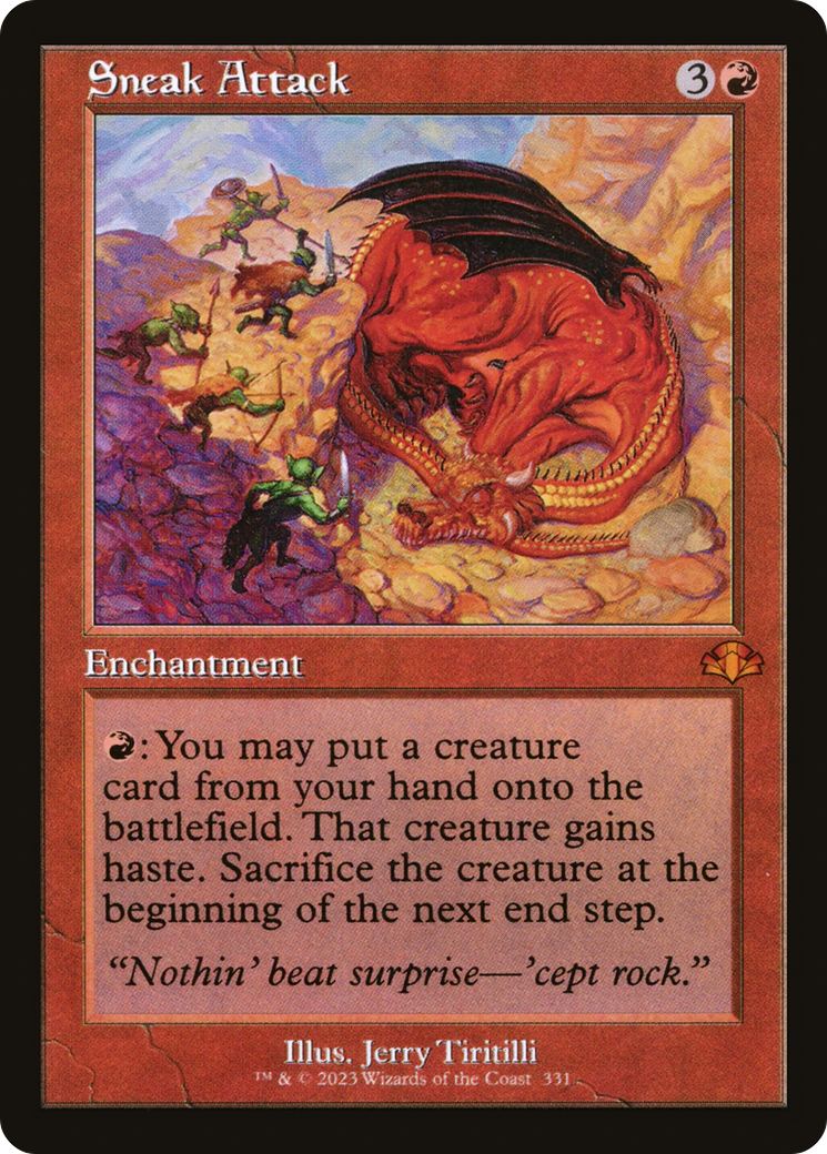 Sneak Attack (Retro Frame) (DMR-331)  Foil - Dominaria Remastered