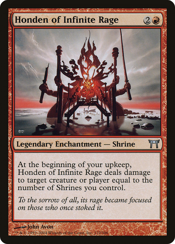 Honden of Infinite Rage (CHK-172)  Foil - Champions of Kamigawa