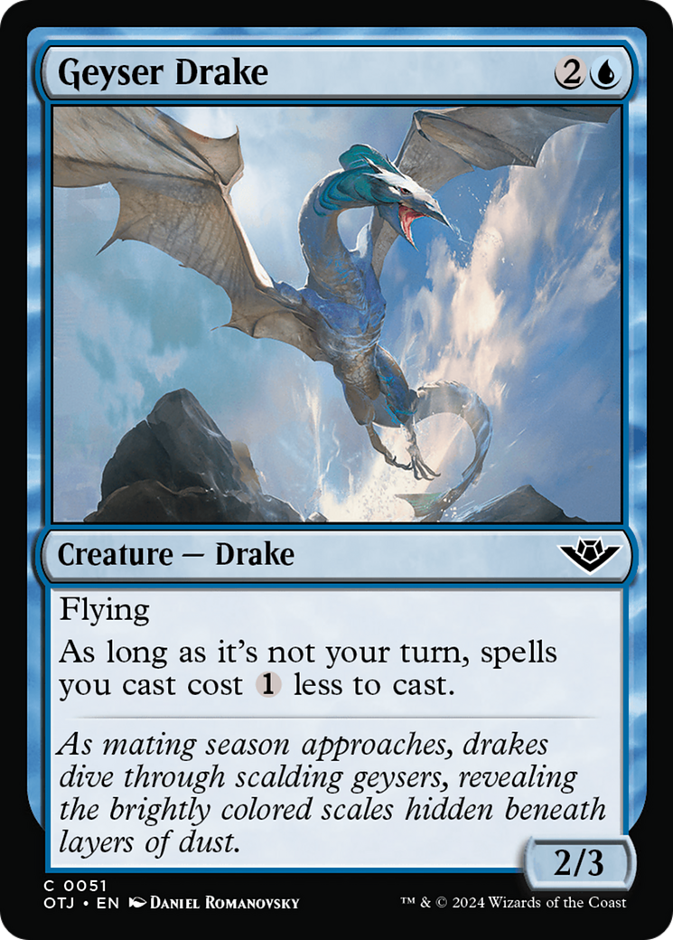 Geyser Drake (OTJ-051)  Foil - Outlaws of Thunder Junction