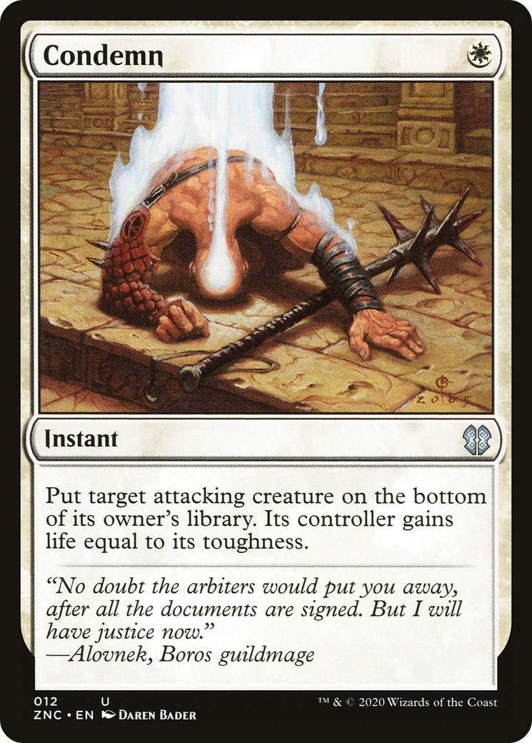 Condemn (ZNC-012)  - Zendikar Rising Commander