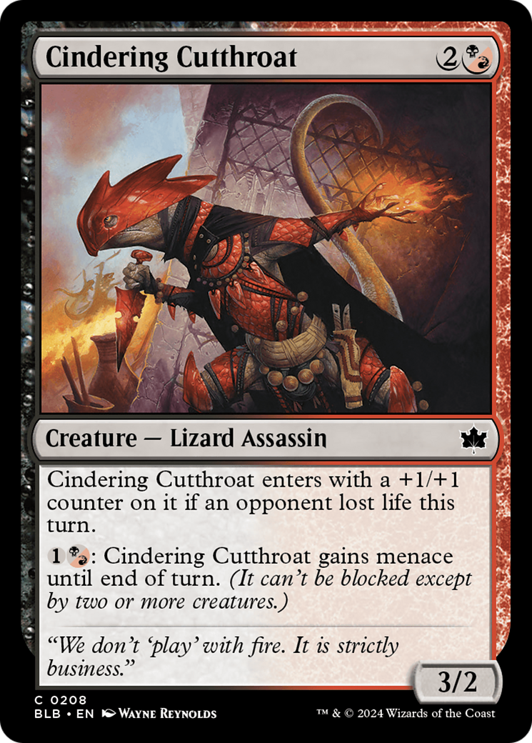 Cindering Cutthroat (BLB-208)  - Bloomburrow
