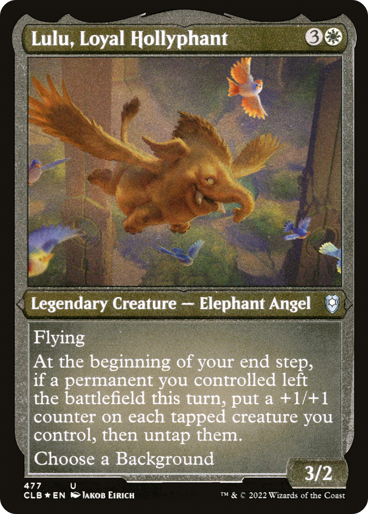 Lulu, Loyal Hollyphant (CLB-477) - Commander Legends: Battle for Baldur's Gate Etched Foil