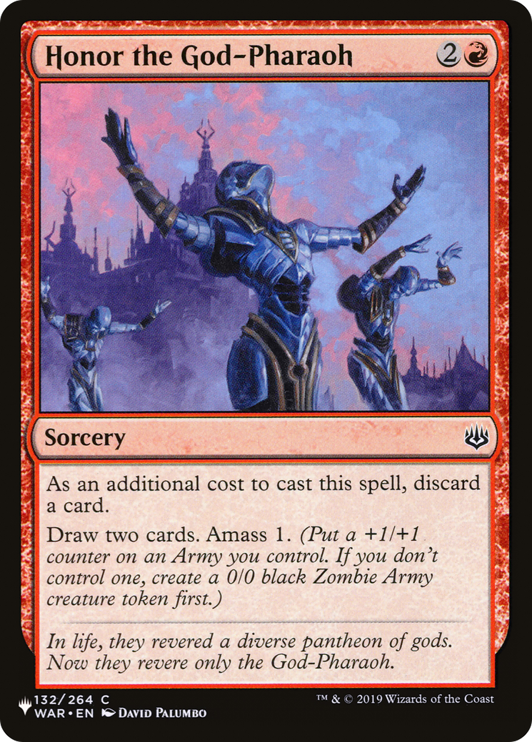 Honor the God-Pharaoh (LIST-WAR-132)  - The List