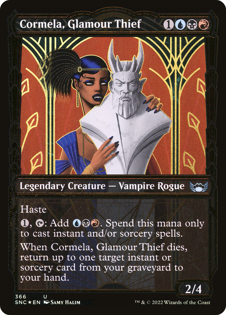 Cormela, Glamour Thief (Gilded Foil) (SNC-366)  Foil - Streets of New Capenna: (Showcase)