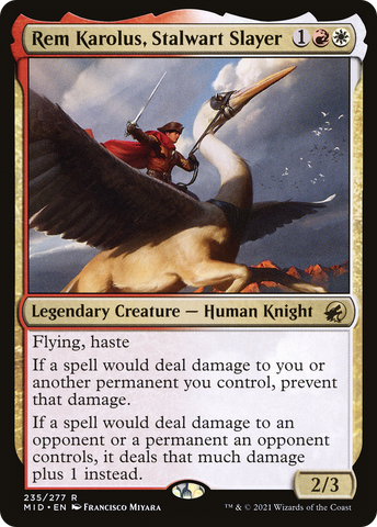 Rem Karolus, Stalwart Slayer (MID-235)  Foil - Innistrad: Midnight Hunt