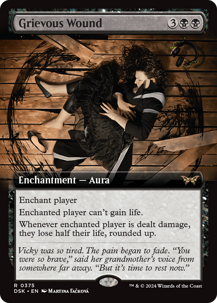 Grievous Wound (Extended Art) (DSK-375)  Foil - Duskmourn: House of Horror: (Extended Art)
