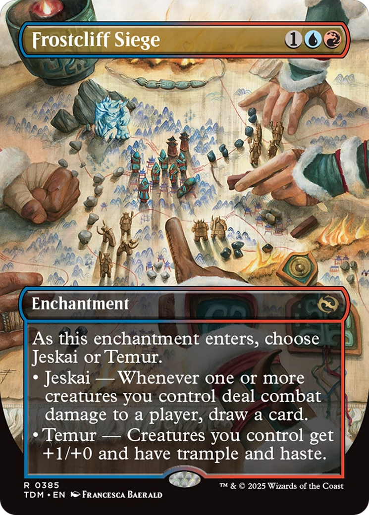 Frostcliff Siege (TDM-385) - Tarkir: Dragonstorm: (enchantment) (Borderless) Foil