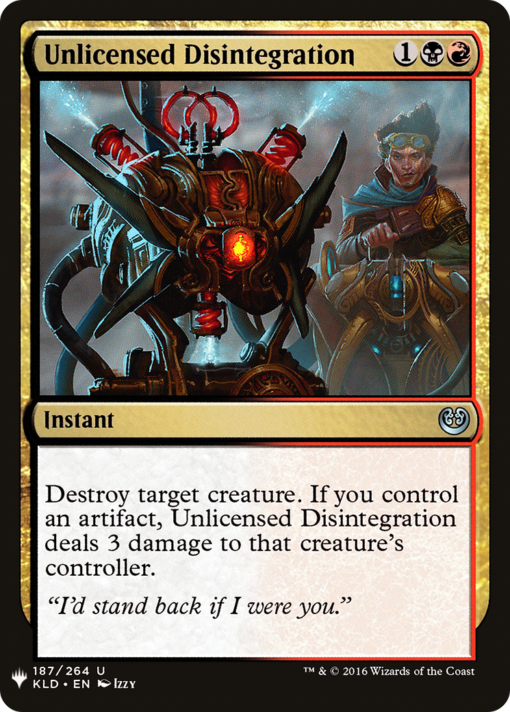 Unlicensed Disintegration (LIST-KLD-187)  - The List