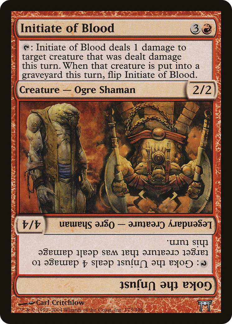 Initiate of Blood // Goka the Unjust (CHK-173) - Champions of Kamigawa Foil