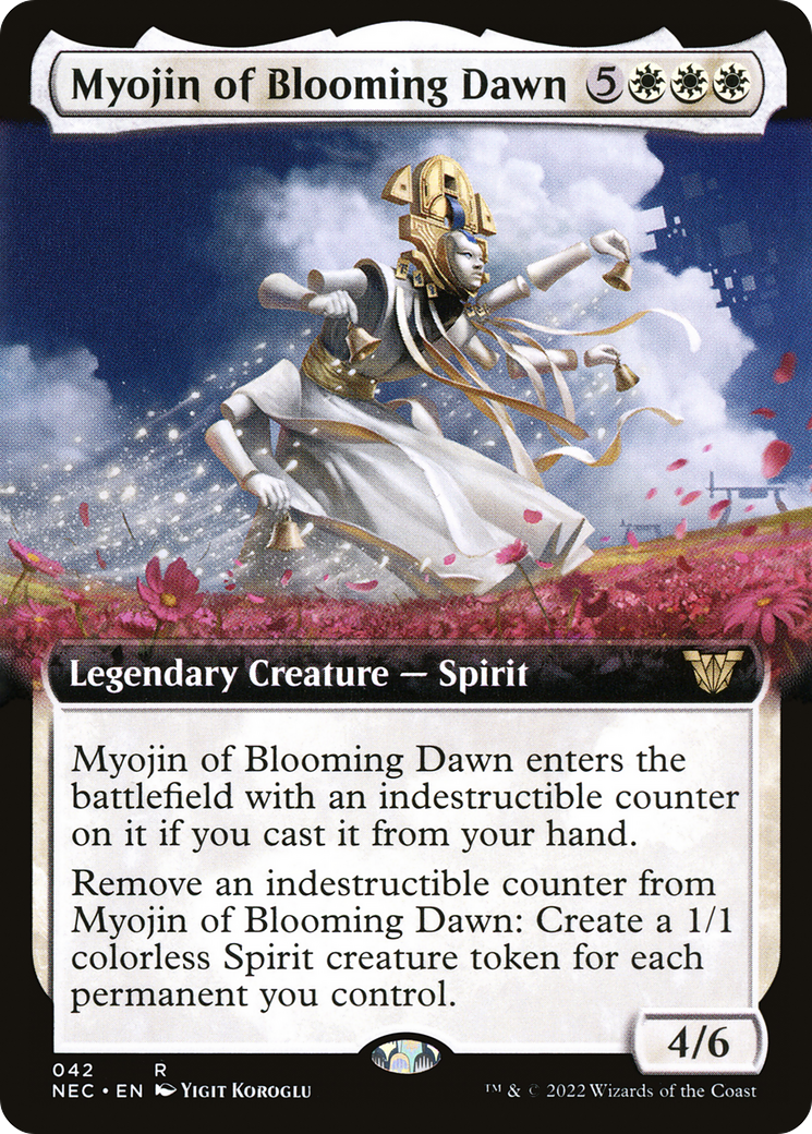 Myojin of Blooming Dawn (Extended Art) (NEC-042)  - Neon Dynasty Commander: (Extended Art)