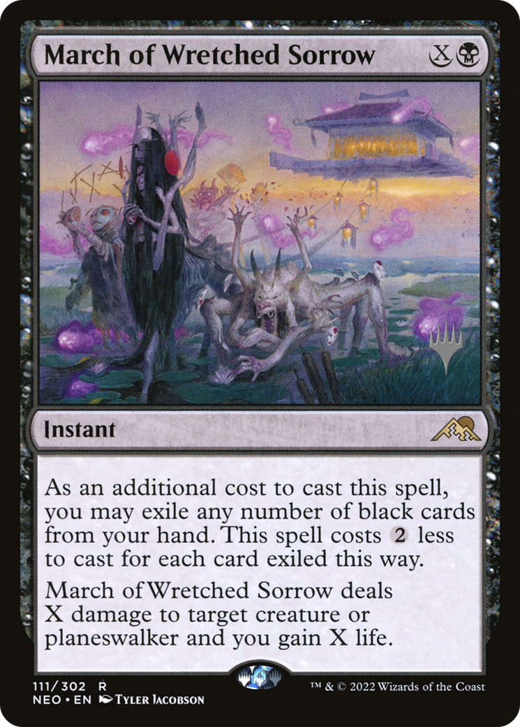 March of Wretched Sorrow (PPNEO-111) - Kamigawa: Neon Dynasty Promos Foil