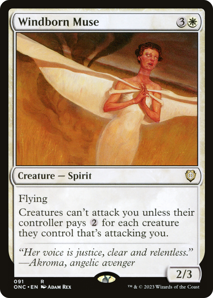 Windborn Muse (ONC-091)  - Phyrexia: All Will Be One Commander