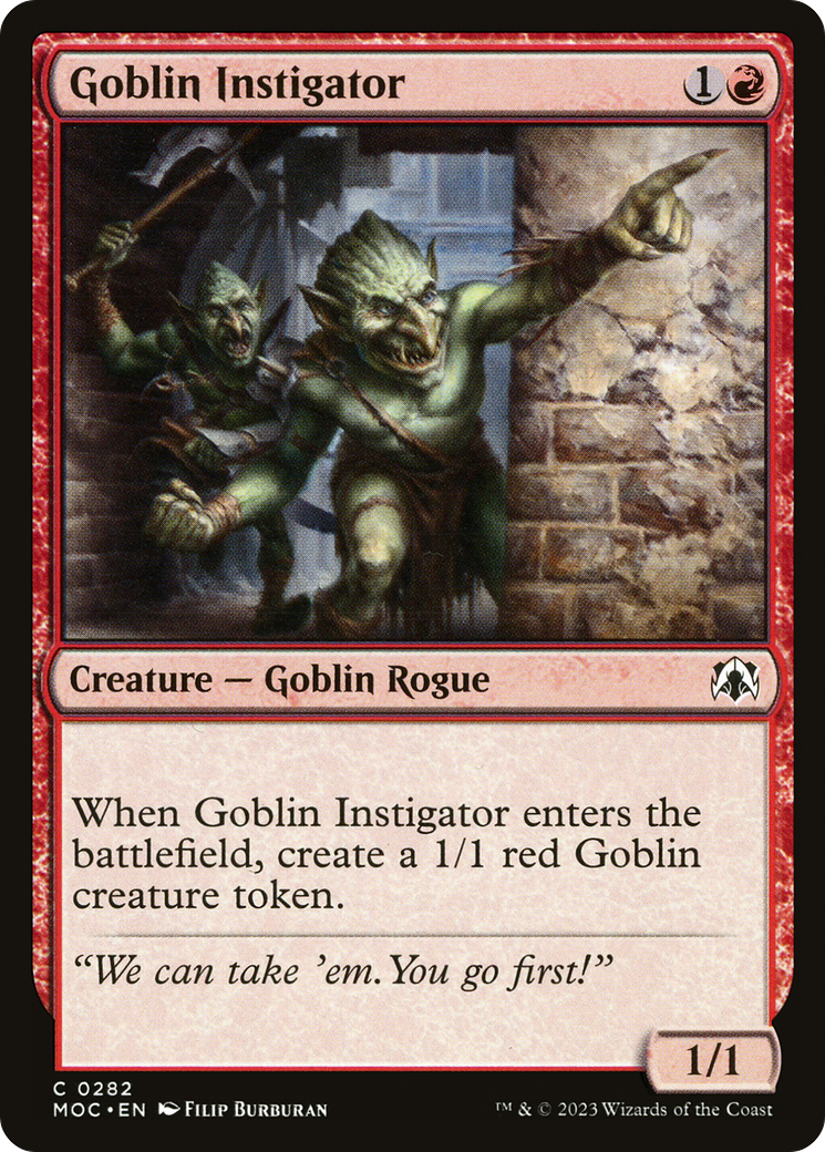 Goblin Instigator (MOC-282)  - March of the Machine Commander