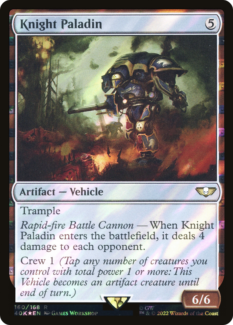 Knight Paladin (Surge Foil) (40K-160)  Foil - Warhammer 40,000 Commander