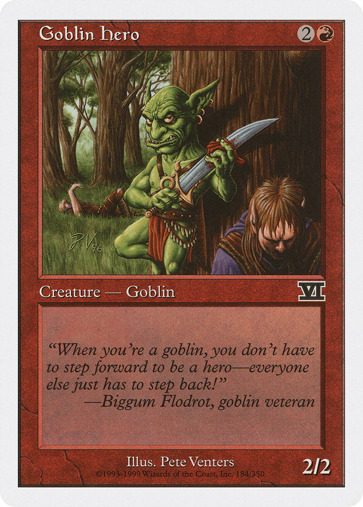 Goblin Hero (6ED-184)  - Classic Sixth Edition