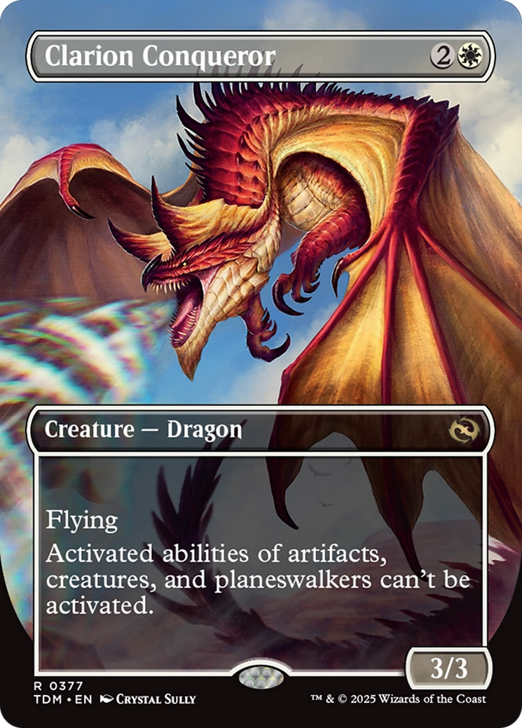 Clarion Conqueror (Borderless) (TDM-377)  Foil - Tarkir: Dragonstorm