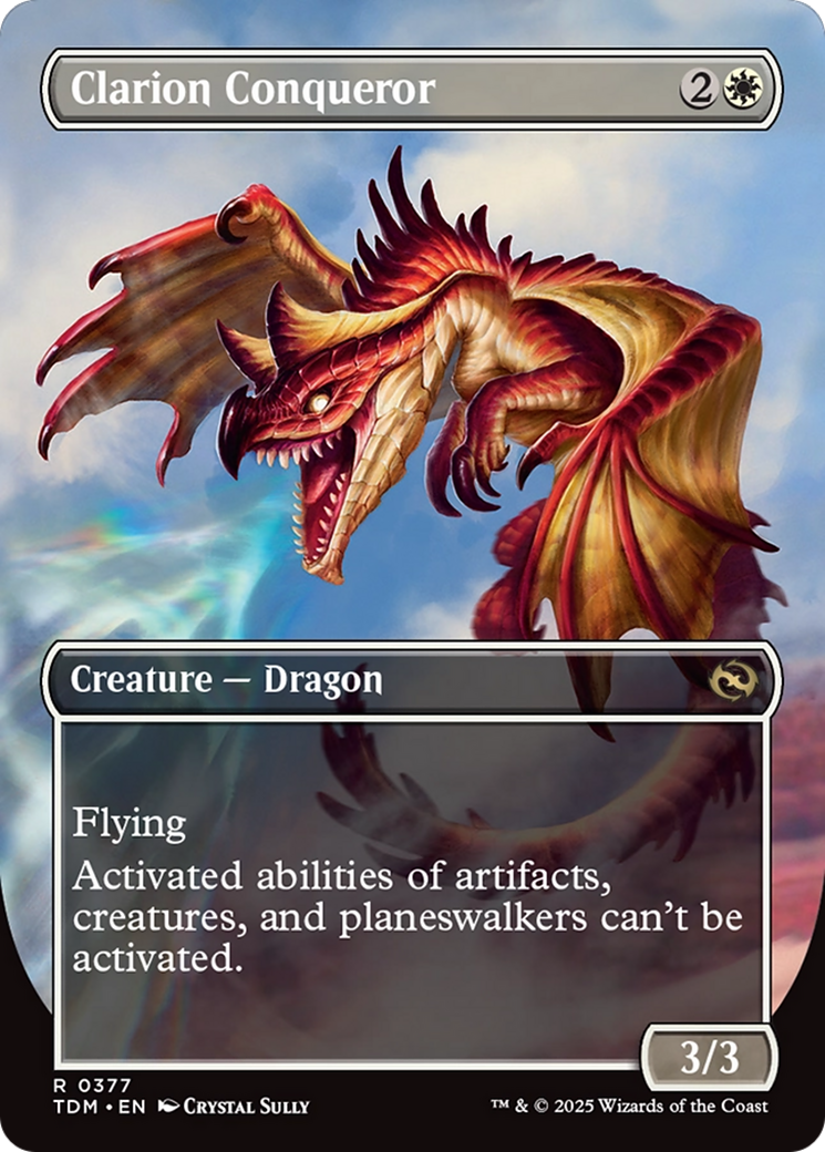Clarion Conqueror // Clarion Conqueror (TDM-377) - Tarkir: Dragonstorm (Borderless) Foil