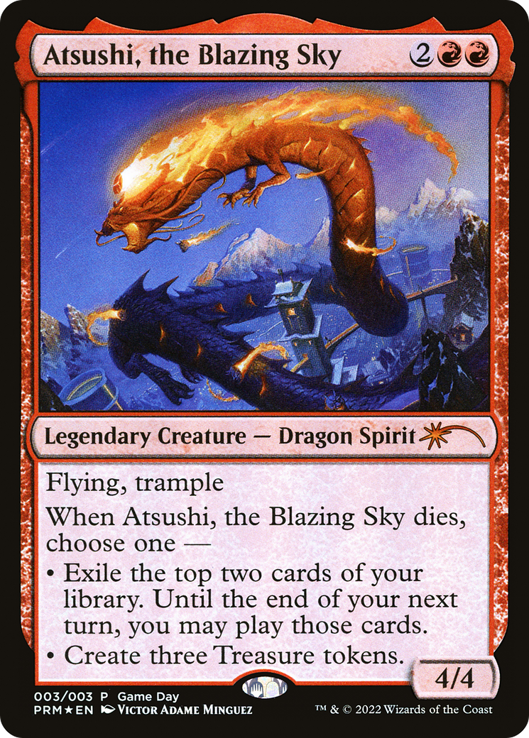 Atsushi, the Blazing Sky (GAME-003)  Foil - Wizards Play Network 2022