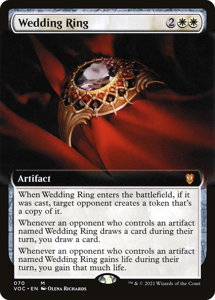 Wedding Ring (Extended Art) (VOC-070)  - Crimson Vow Commander: (Extended Art)