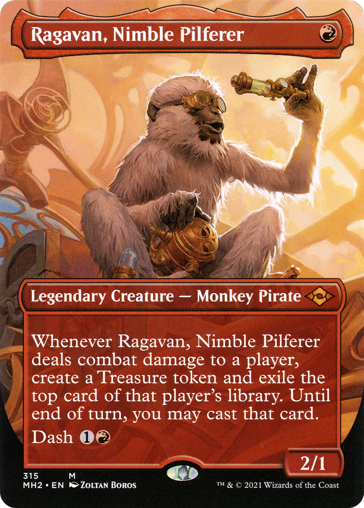 Ragavan, Nimble Pilferer (Borderless) (MH2-315)  - Modern Horizons 2
