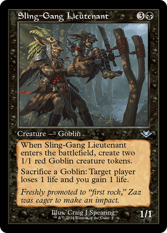 Sling-Gang Lieutenant (Retro Frame) (MH1-008)  Foil - Modern Horizons 1 Timeshifts