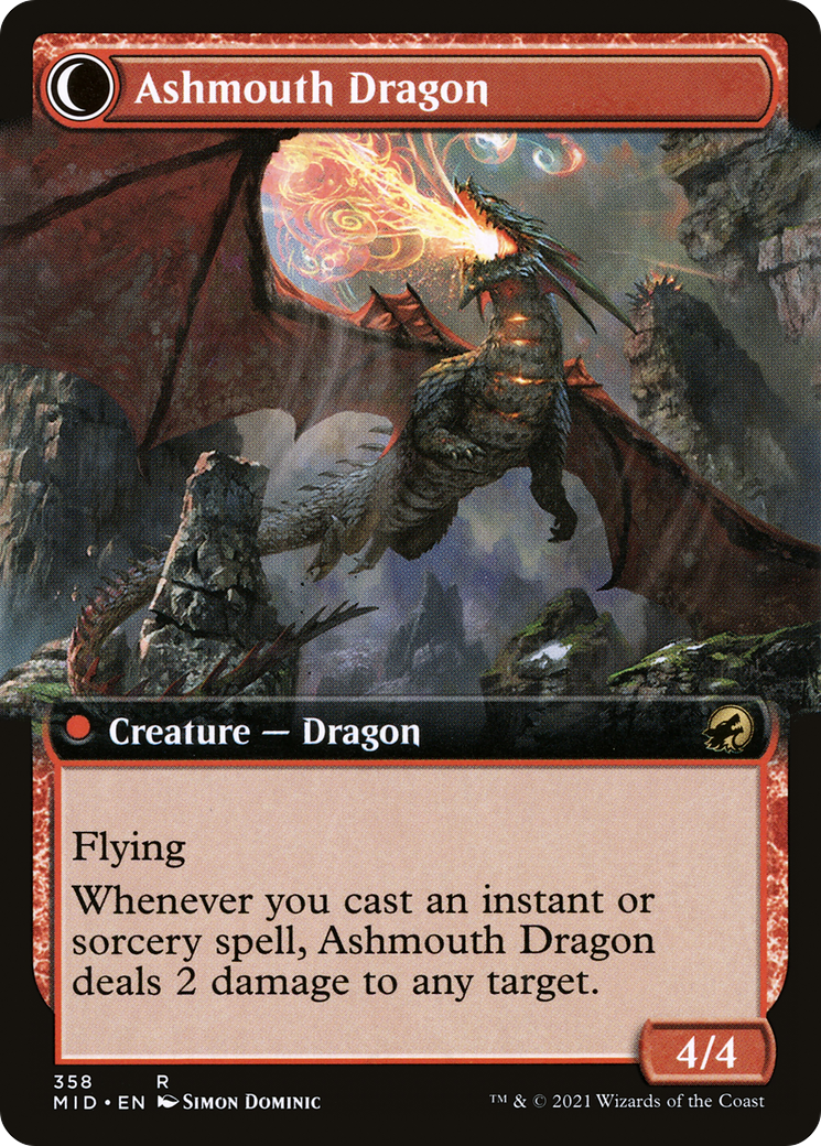 Smoldering Egg (Extended Art) (MID-358)  Foil - Innistrad: Midnight Hunt: (Extended Art, Double Faced Transform)