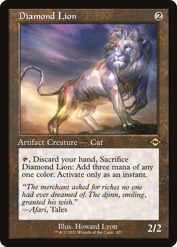 Diamond Lion (Retro Frame) (MH2-427)  - Modern Horizons 2