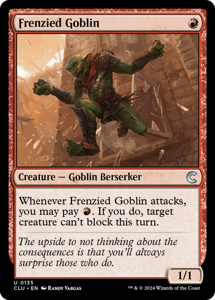 Frenzied Goblin (CLU-135)  - Ravnica: Clue Edition