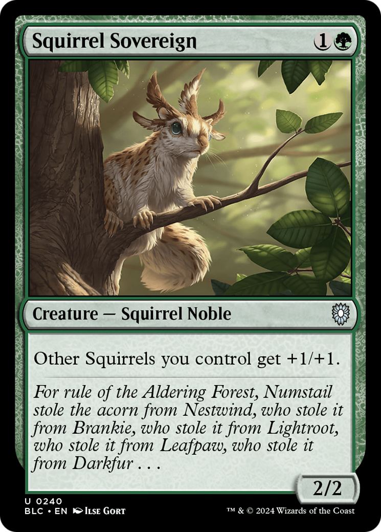 Squirrel Sovereign (BLC-240)  - Bloomburrow Commander
