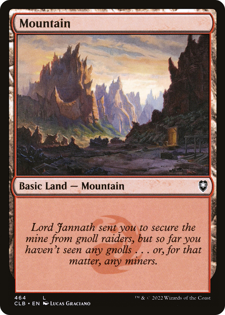 Mountain (464) (CLB-464)  Foil - Commander Legends: Battle for Baldur's Gate