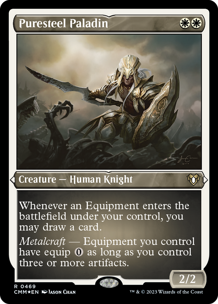 Puresteel Paladin (CMM-469)  Etched Foil - Commander Masters