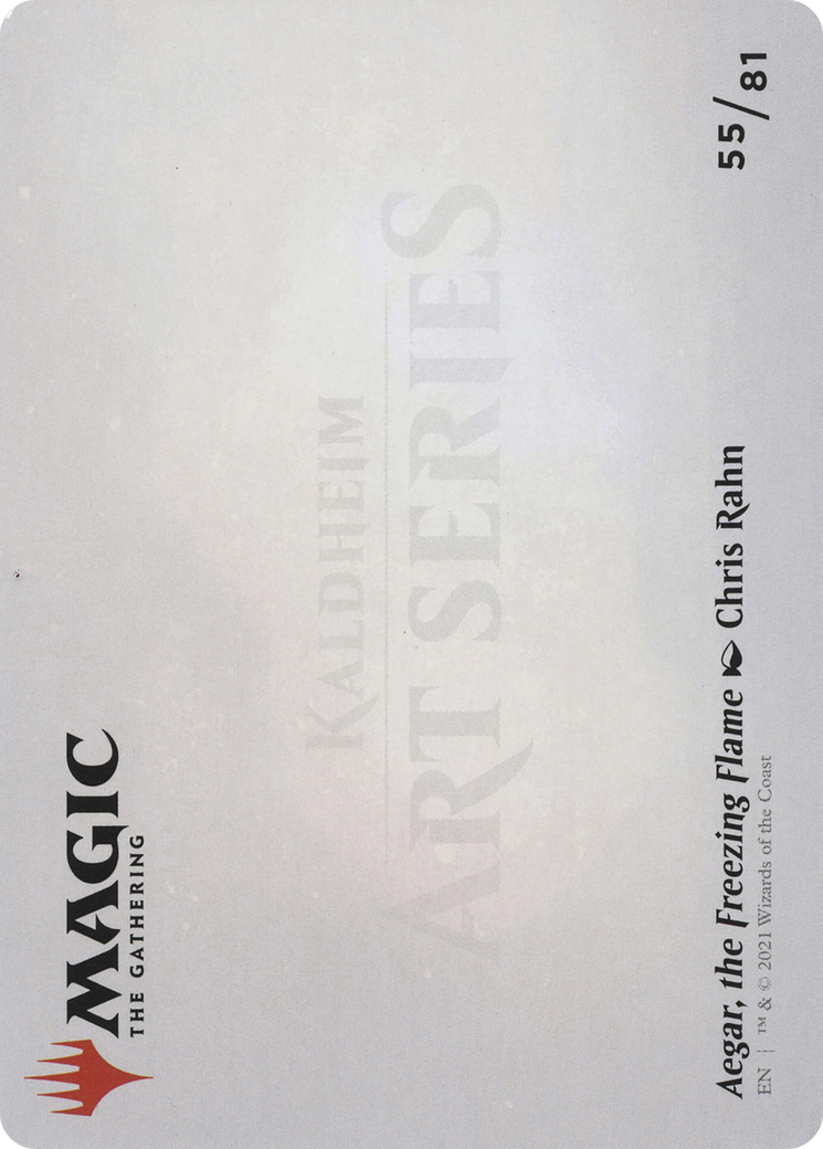 Aegar, the Freezing Flame Art Card (ASKHM-055) - Art Series: Kaldheim (Borderless)