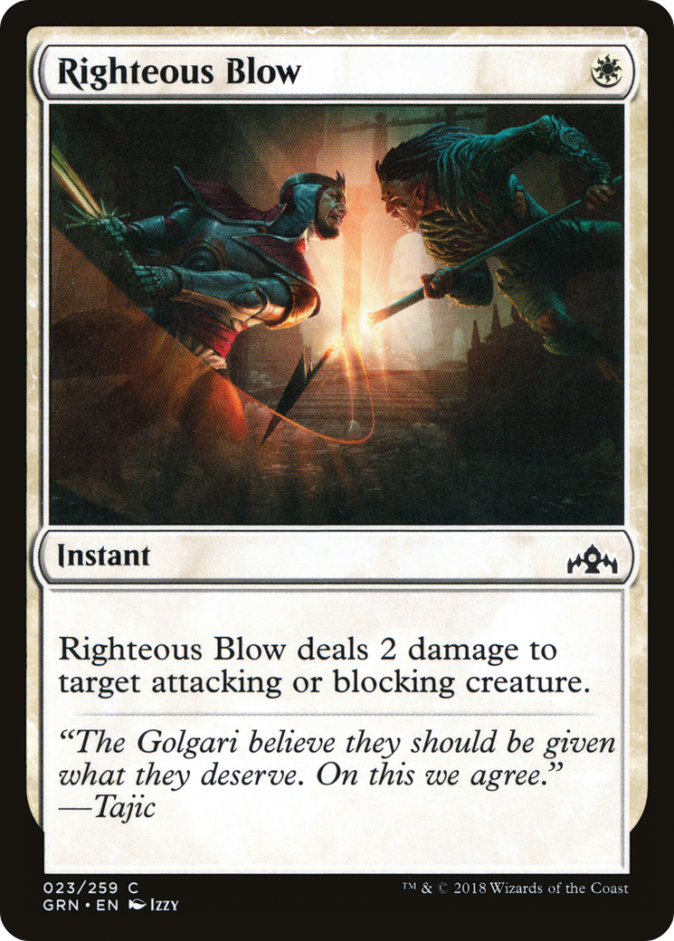 Righteous Blow (GRN-023) - Guilds of Ravnica Foil