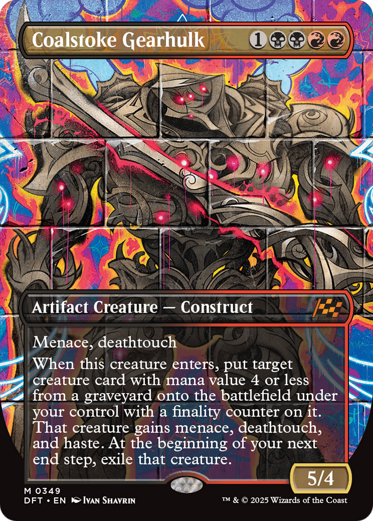 Coalstoke Gearhulk (Borderless) (DFT-349)  Foil - Aetherdrift