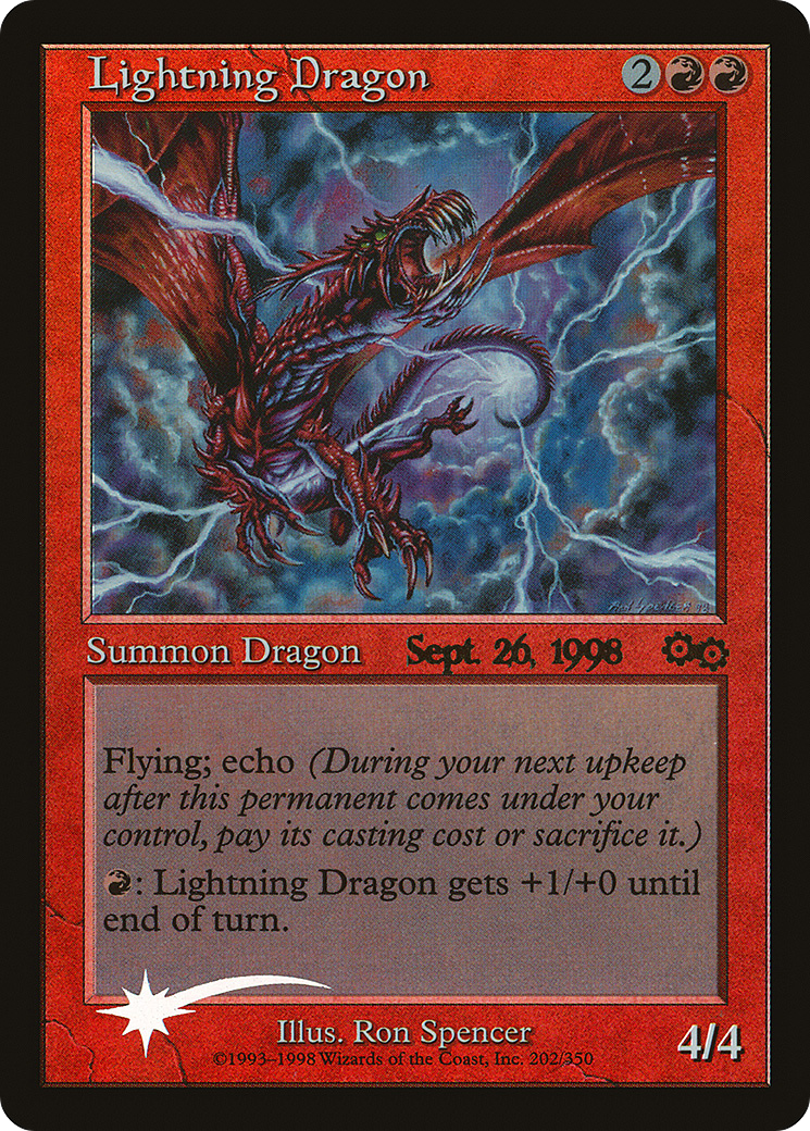 Lightning Dragon (PRE-004)  Foil - Urza's Saga Promos