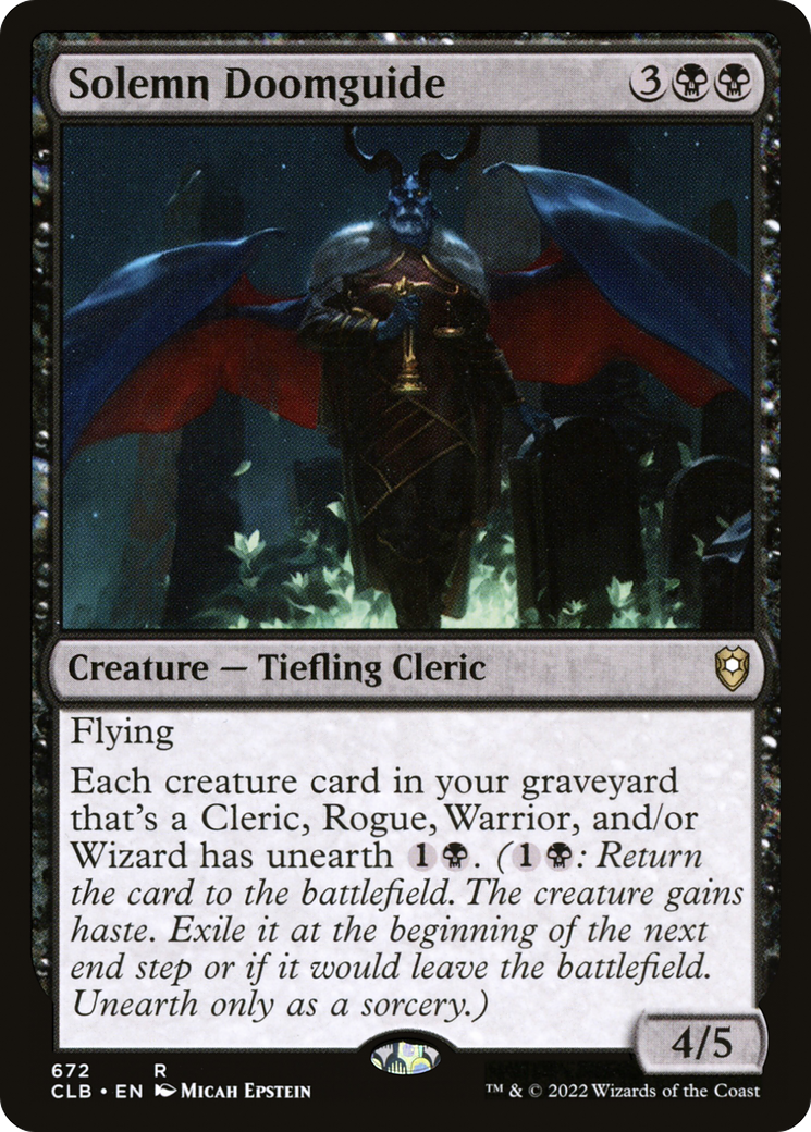 Solemn Doomguide (CLB-672)  - Commander Legends: Battle for Baldur's Gate