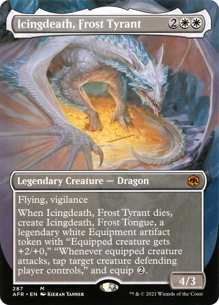 Icingdeath, Frost Tyrant (Borderless) (AFR-287)  Foil - Adventures in the Forgotten Realms