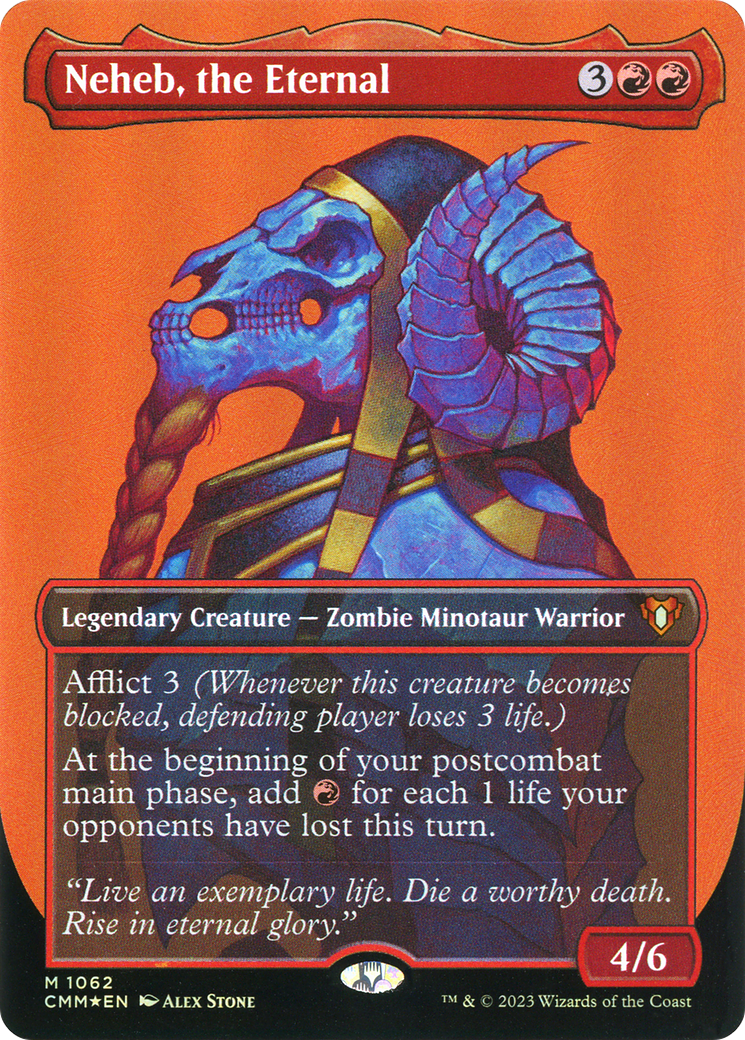 Neheb, the Eternal (Textured Foil) (CMM-1062)  Foil - Commander Masters (Borderless)