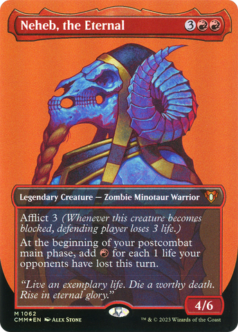 Neheb, the Eternal (Textured Foil) (CMM-1062)  Foil - Commander Masters (Borderless)