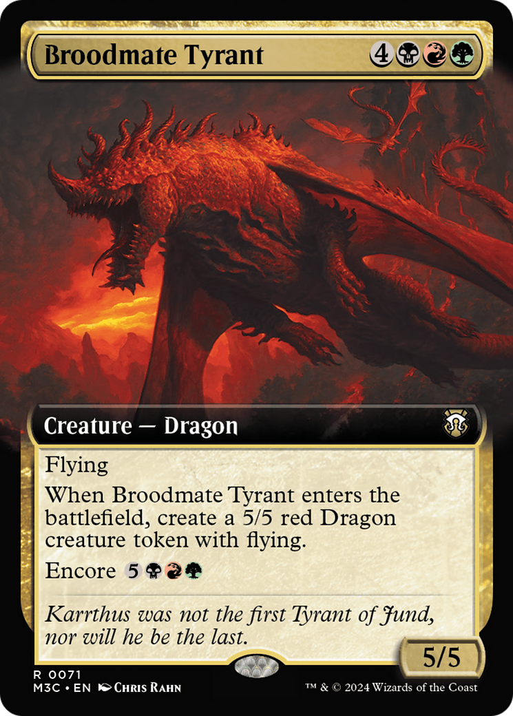 Broodmate Tyrant (Extended Art) (M3C-071)  - Modern Horizons 3 Commander: (Extended Art)