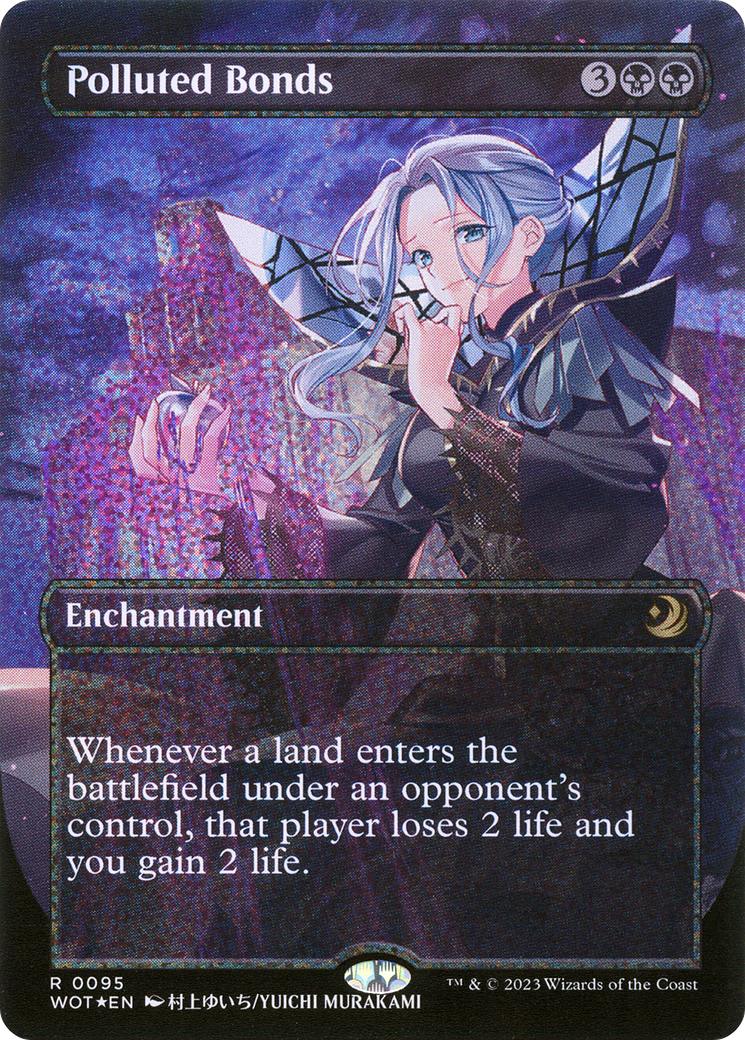 Polluted Bonds (Anime Borderless) (Confetti Foil) (WOT-095)  Foil - Wilds of Eldraine: Enchanting Tales