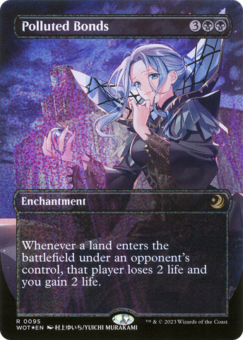 Polluted Bonds (Anime Borderless) (Confetti Foil) (WOT-095)  Foil - Wilds of Eldraine: Enchanting Tales